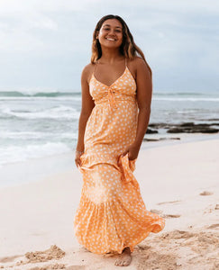 High Tide Ditsy Maxi Dress - Peach