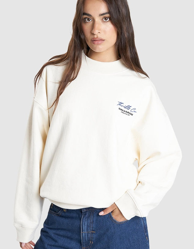 Signature Cocoon Panel Crew - Heritage  White