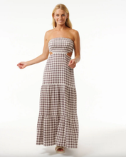 Load image into Gallery viewer, Premium Surf Check Maxi Dress - Eggplant
