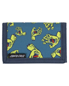 Crowded Hand Velcro Wallet - Vintage Blue