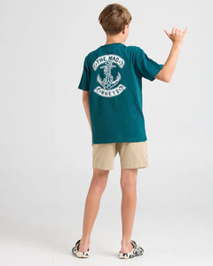 Skull Anchor Youth SS Tee - Atlantic