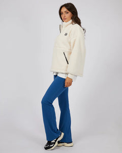 Amara Quarter Zip Teddy - White