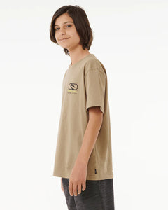 Future Evolution Logo Tee Boys - Sand Dune