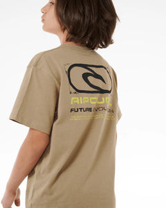 Future Evolution Logo Tee Boys - Sand Dune