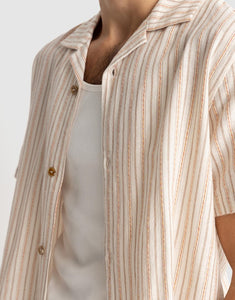 Vacation Stripe SS Shirt - Natural