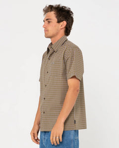 Datsun Check Short Sleeve Shirt - Savanna