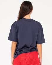 Load image into Gallery viewer, Girls Surf Oversize Short Sleeve Tee - Navy Blue
