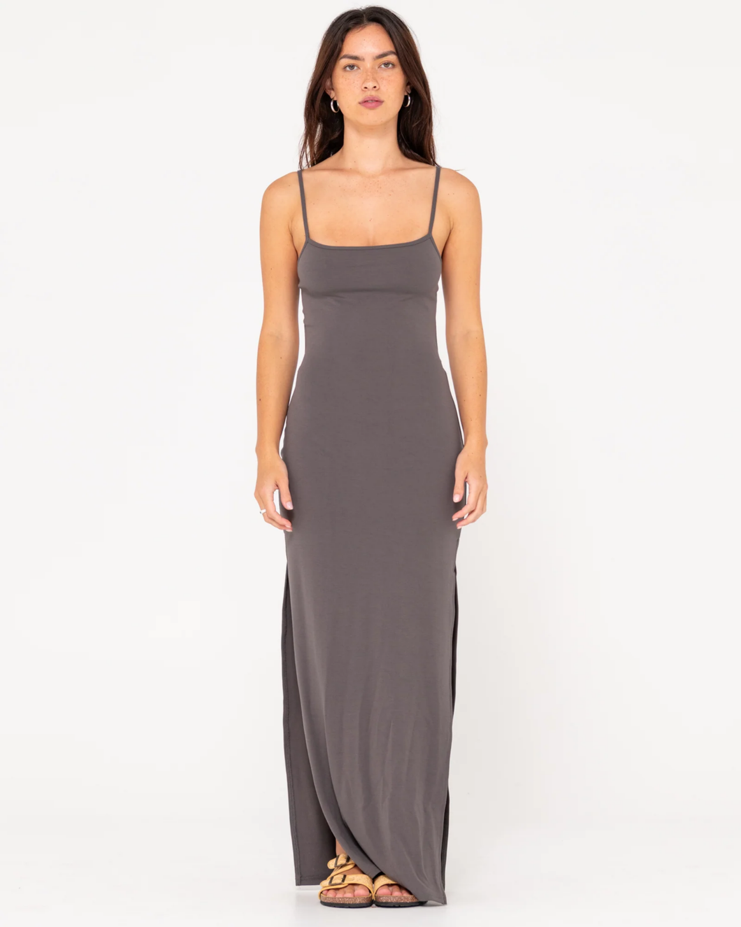 Vicky Slip Maxi Dress - Oyster Gray