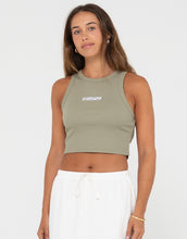 Load image into Gallery viewer, Rusty Contrast Racer Tank - Faded Pistachio
