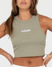 Load image into Gallery viewer, Rusty Contrast Racer Tank - Faded Pistachio
