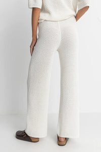 Dune Wide Leg Knit Pant - White