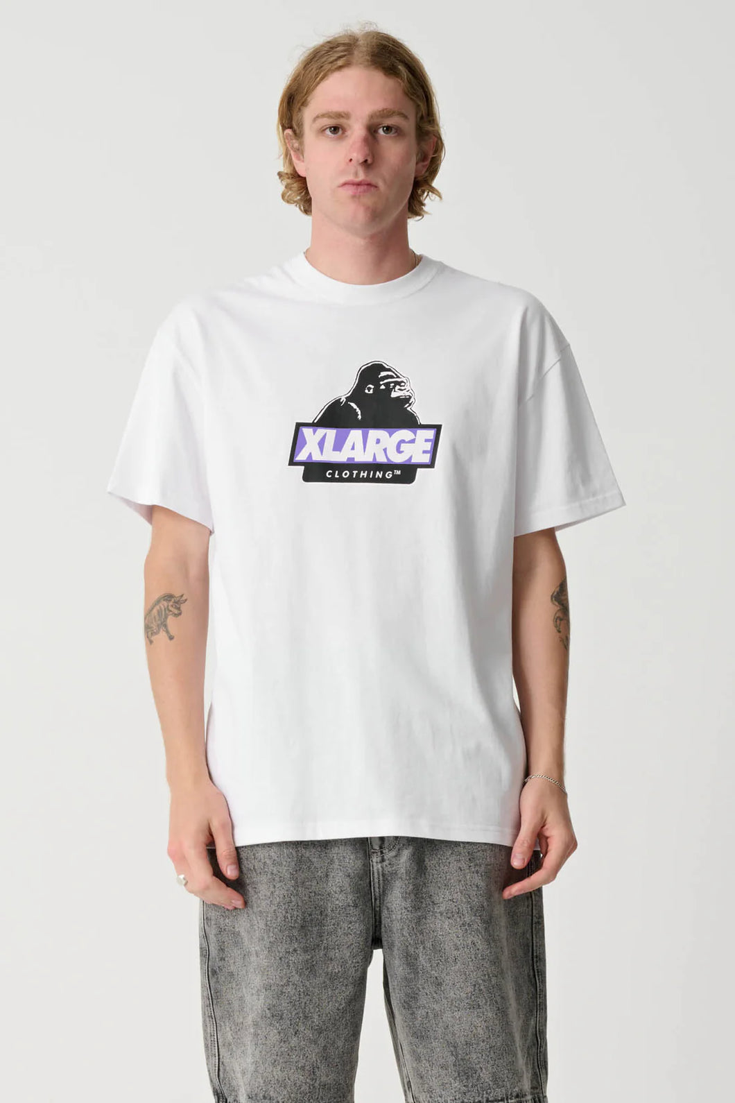 Slanted Ss Tee - White