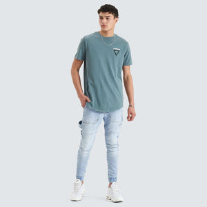 Mullion Dual Curved Tee - Pigment Goblin Blue