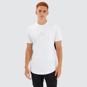 Tranquil Dual Curved Tee - Optical White