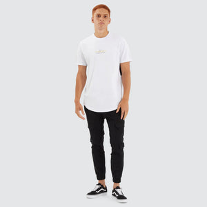 Tranquil Dual Curved Tee - Optical White