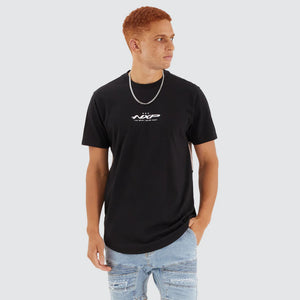 Tranquill Dual Curved Tee - Jet Black