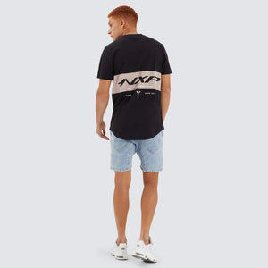 Tranquill Dual Curved Tee - Jet Black