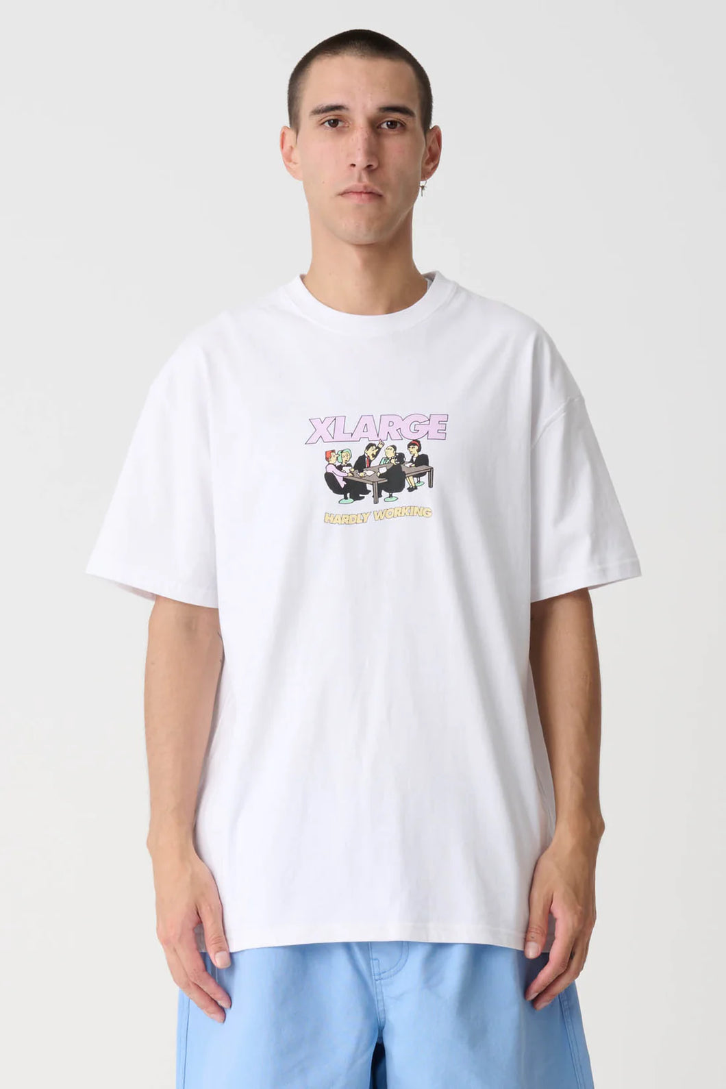 Hardly Working Ss Tee - White