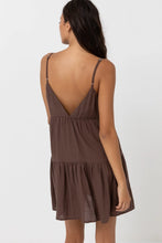 Load image into Gallery viewer, Classic Tiered Mini Dress - Chocolate
