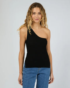 Dustin One Shoulder Top - Black