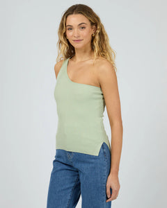 Dustin One Shoulder Top - Sage