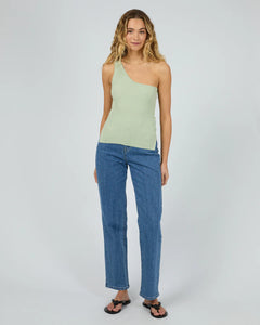 Dustin One Shoulder Top - Sage