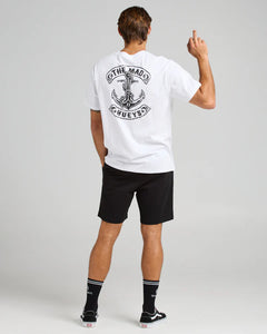 Skull Anchor SS Tee - White