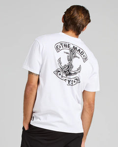 Skull Anchor SS Tee - White