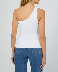 Dustin One Shoulder Top - White