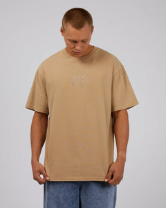 Classic Emb Tee - Tan