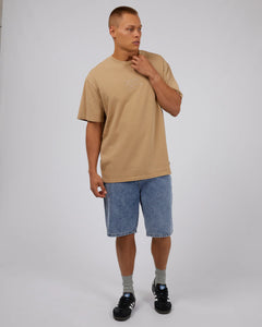 Classic Emb Tee - Tan