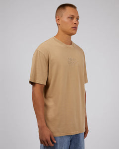 Classic Emb Tee - Tan