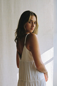 Classic Tiered Mini Dress - White