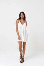 Load image into Gallery viewer, Classic Tiered Mini Dress - White
