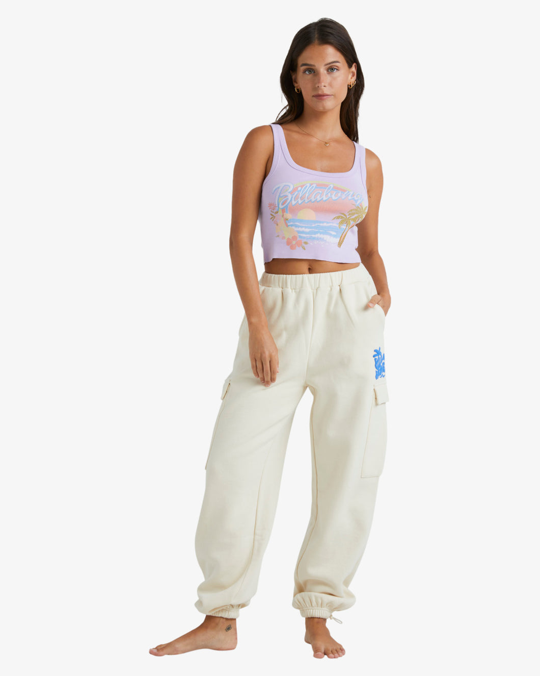 Palm Life Trackpant - Whitecap