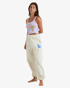 Palm Life Trackpant - Whitecap