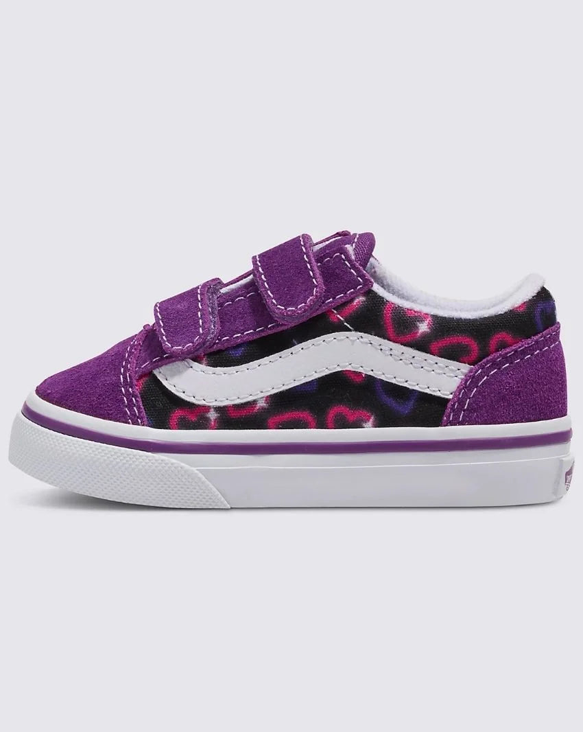 Old Skool V Neon Hearts - Purple Multi