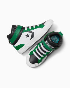 Kids Pro Blaze Strap Hi - White Green Black