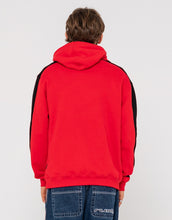 Load image into Gallery viewer, 2k Sing Hooded Relaxed Super Fleece - Red / Black
