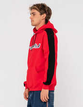 Load image into Gallery viewer, 2k Sing Hooded Relaxed Super Fleece - Red / Black
