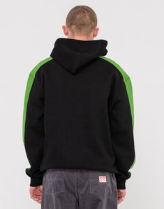 2K Sing Hooded Relaxed Super Fleece - Black/Green