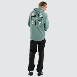 Zappa Dual Curved Hoodie - Pigment Trellis