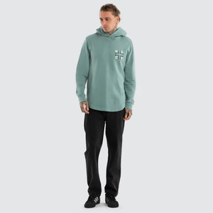 Zappa Dual Curved Hoodie - Pigment Trellis
