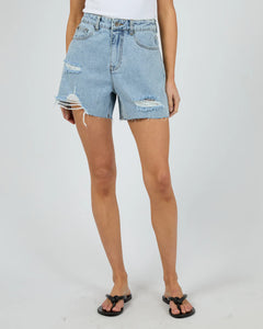 Kyia Short Destroyed - Light Blue