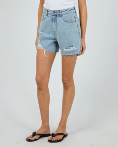 Kyia Short Destroyed - Light Blue