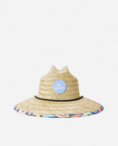 Mixed Straw Hat Girl - NAT/NVY