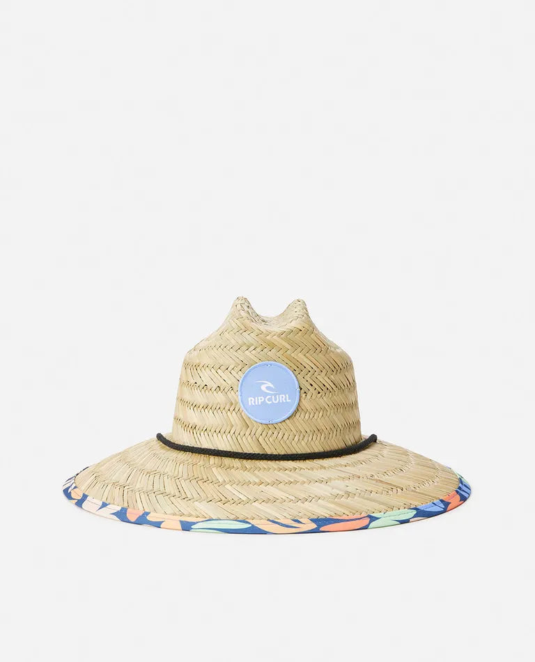 Mixed Straw Hat Girl - NAT/NVY