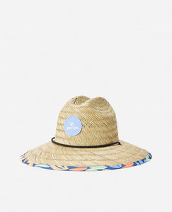 Mixed Straw Hat Girl - NAT/NVY