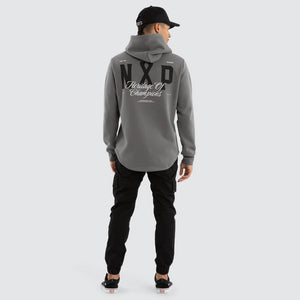 Crossover Dual Curved Hoodie - Charcoal