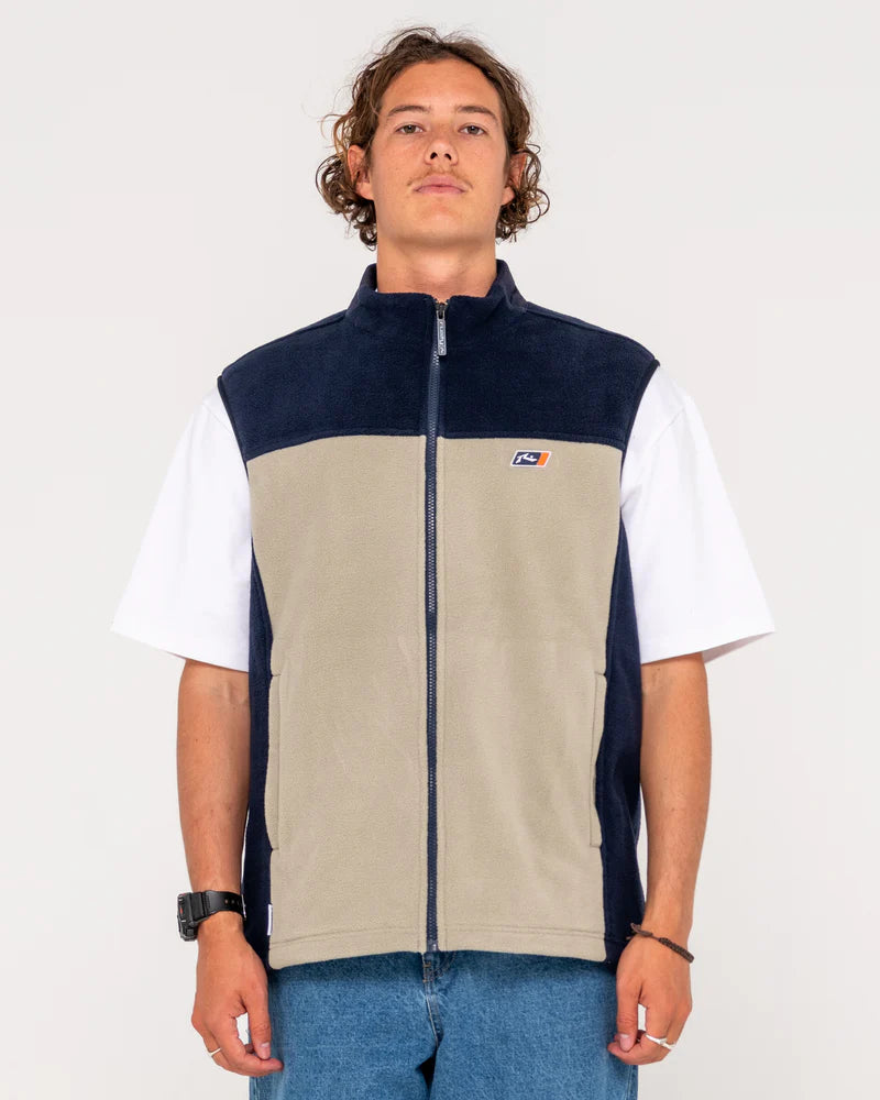 On The Run Tech Fleece Vest - Abbey Stone